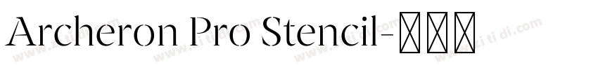 Archeron Pro Stencil字体转换